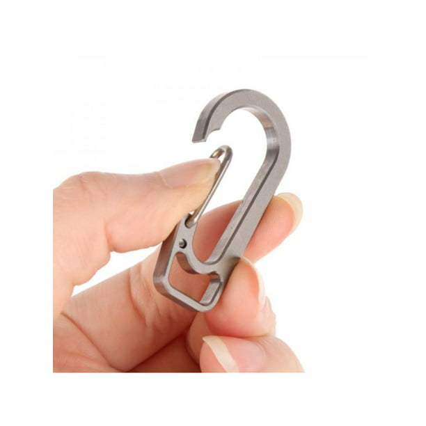 EDC Mini Stainless Steel Key Buckle Snap Spring Clip Hook Carabiner XG Sale